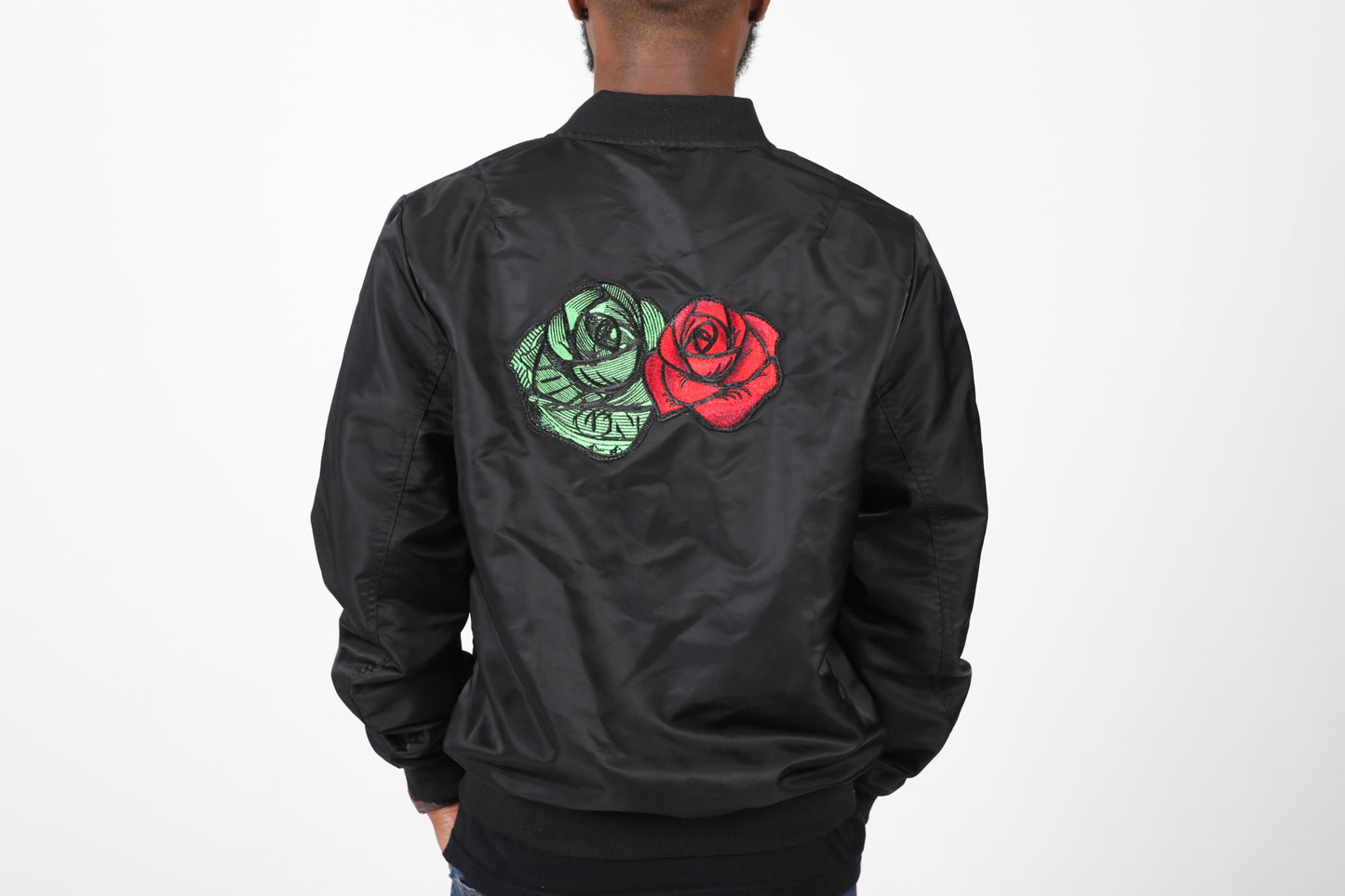 Money, Power, Flowers bomber jacket